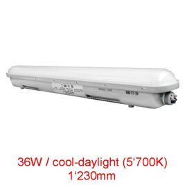 LED "ATLANTIS IP65" Feuchtraumleuchte 36W / 1'230mm / cool-daylight
