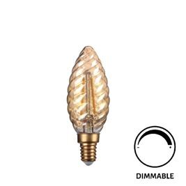 LED Kerze gedreht 4W/E14/extra warm-white 2'200K/400Lm/dimmbar