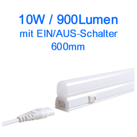 LED T5 Linienleuchte 60cm/10W/cool-white/900Lm/mit Ein/Aus Schalter